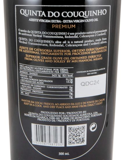 Olive Oil Extra Virgin Quinta do Couquinho Premium 50cl