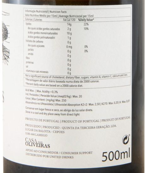 Azeite Virgem Extra Casa das Oliveiras biológico 50cl