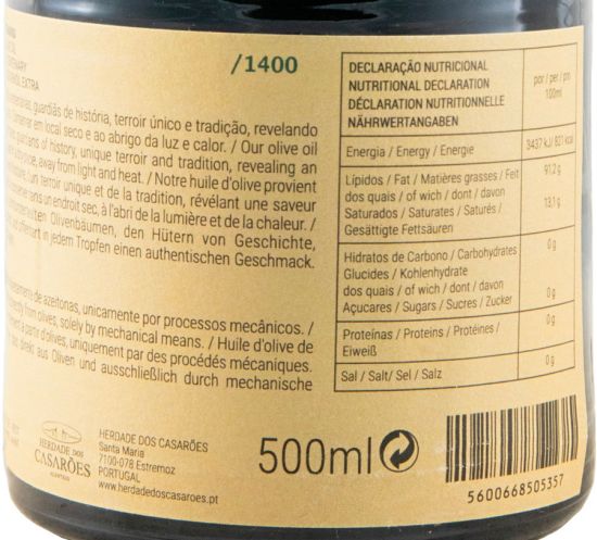 Azeite Virgem Extra Herdade dos Casarões Oliveiras Centenárias 50cl