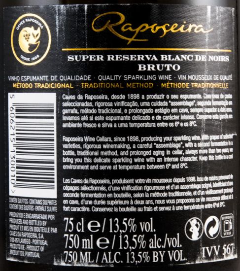 Espumante Raposeira Blanc de Noirs Super Reserva Bruto