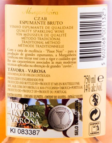 2013 Espumante Murganheira Czar Cuvée Bruto rosé