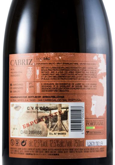 2015 Sparkling Wine Cabriz Brut
