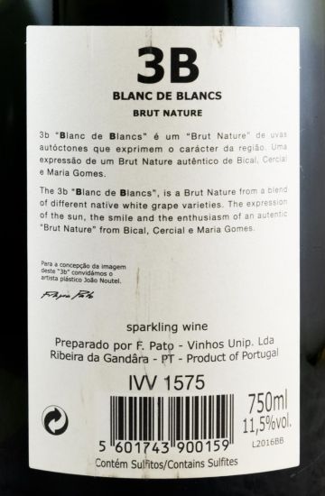 Espumante Filipa Pato 3B Blanc de Blancs Bruto Natural