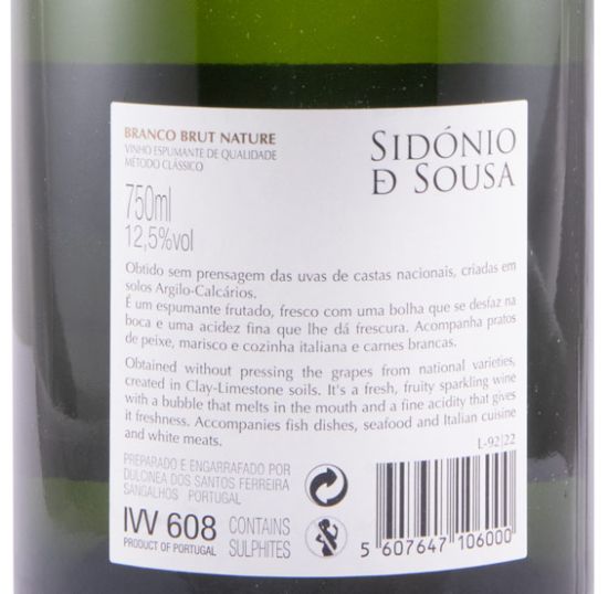 Espumante Sidónio de Sousa Bruto Natural