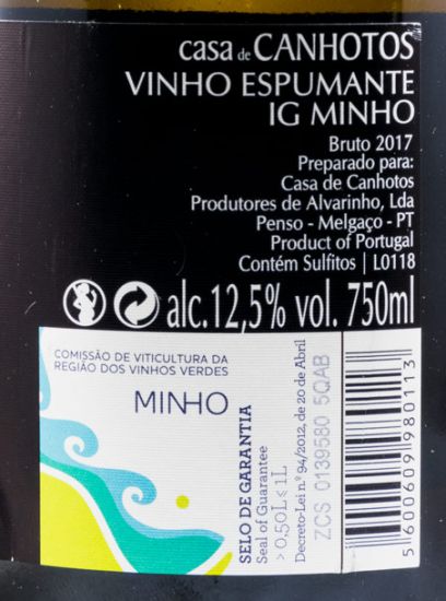 2017 Sparkling Wine Casa de Canhotos Brut