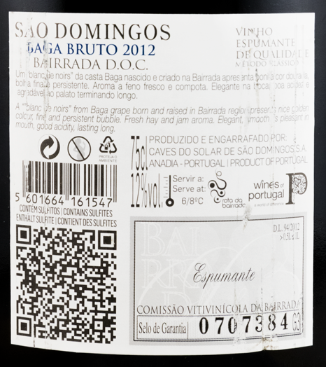 2012 Espumante Caves São Domingos Baga Bruto