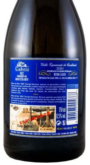2012 Espumante Cabriz Blanc de Noir Bruto