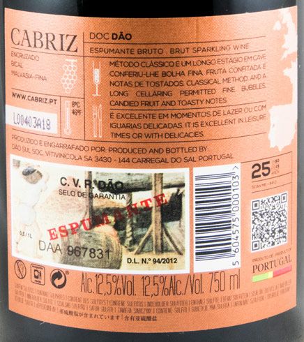 2014 Sparkling Wine Cabriz Brut
