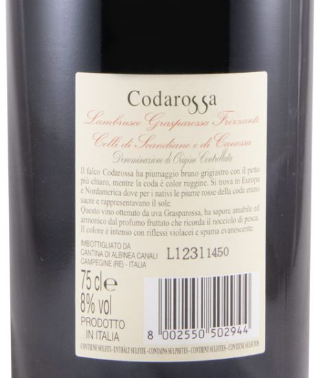 Lambrusco Albinea Canali Codarossa Grasparossa red