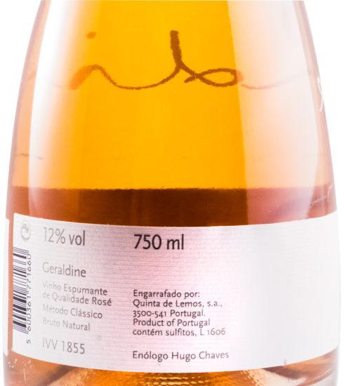 Sparkling Wine Quinta de Lemos Geraldine Brut Nature rose