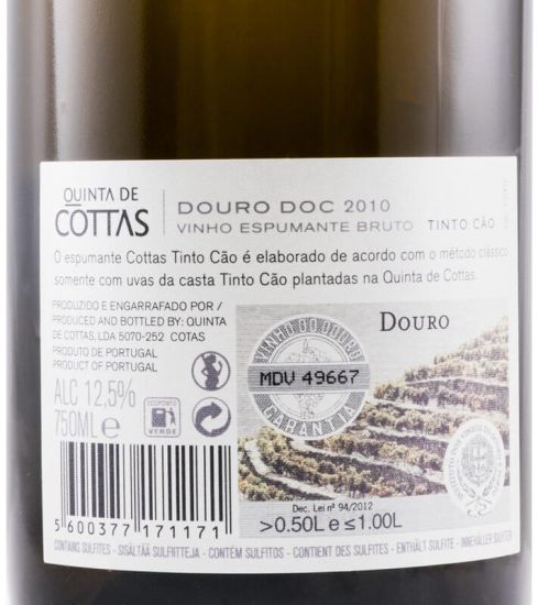 2010 Espumante Quinta de Cottas Tinto Cão Bruto