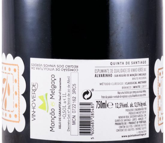 2017 Espumante Quinta de Santiago Alvarinho Reserva Bruto
