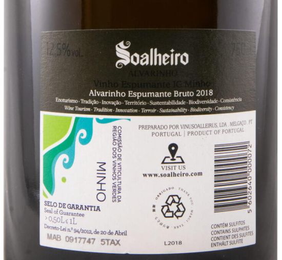 2018 Espumante Soalheiro Alvarinho Bruto