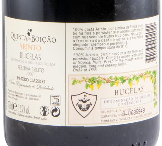 2007 Sparkling Wine Quinta do Boição Arinto Reserva Brut
