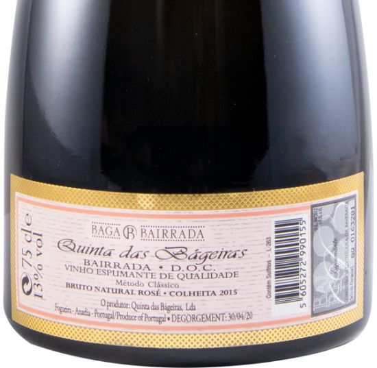 2015 Sparkling Wine Quinta das Bágeiras Baga Grande Reserva Brut Nature rose