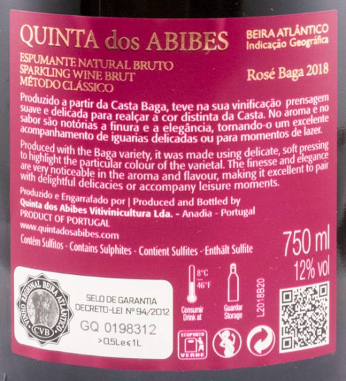 2018 Espumante Quinta dos Abibes Baga Bruto rosé