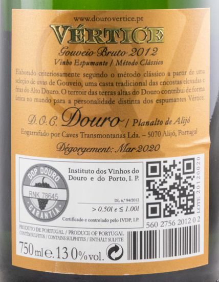 2012 Sparkling Wine Vértice Gouveio Brut
