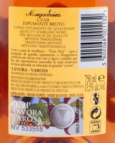 2015 Espumante Murganheira Czar Cuvée Bruto rosé