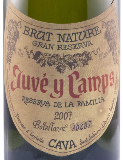 2007 Espumante Cava Juvé & Camps Reserva de la Familia Bruto Natural
