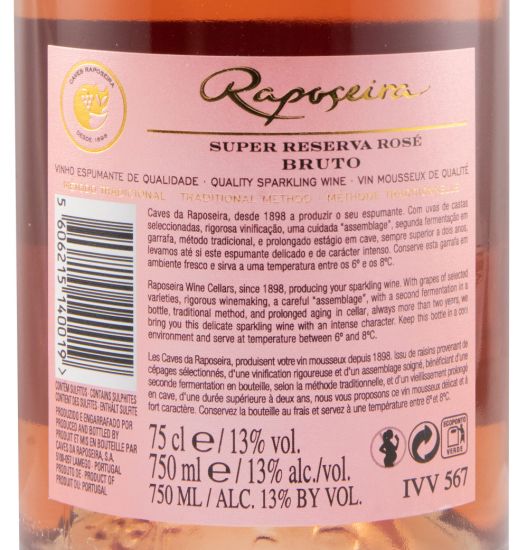 2015 Sparkling Wine Raposeira Super Reserva Brut rose