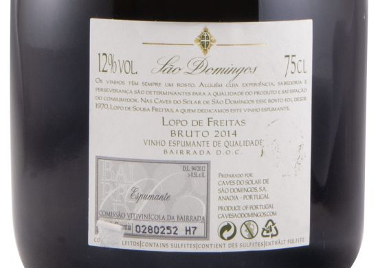 2014 Sparkling Wine Caves São Domingos Lopo de Freitas Brut