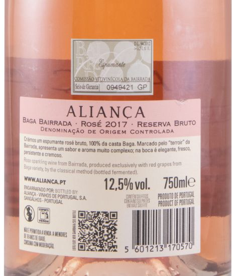 2017 Sparkling Wine Aliança Baga Reserva Brut rosé