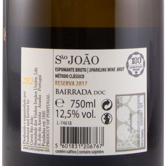 2017 Sparkling Wine Caves São João Reserva Brut