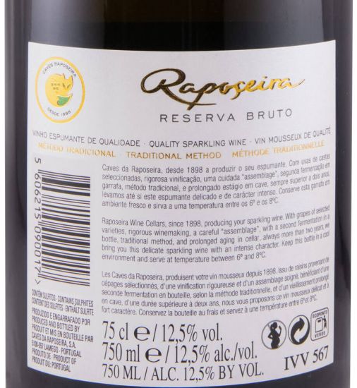 2017 Sparkling Wine Raposeira Reserva Brut