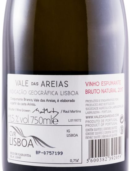 2017 Sparkling Wine Vale das Areias Arinto Brut Nature
