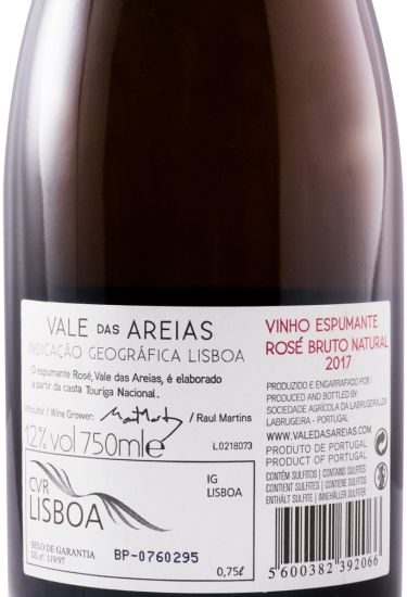 2017 Espumante Vale das Areias Bruto Natural rosé