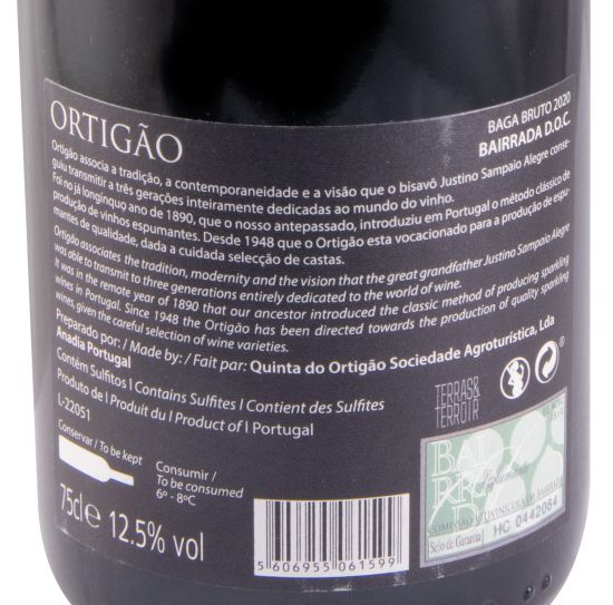 Espumante Ortigão Baga Bruto