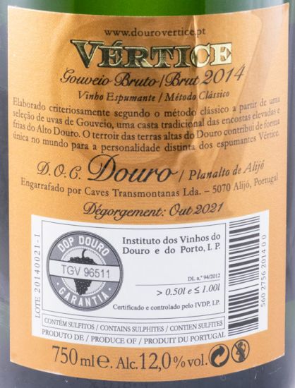 2014 Espumante Vértice Gouveio Bruto