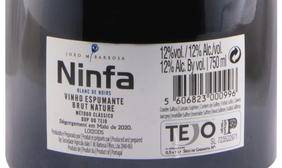 2016 Espumante Ninfa Reserva Blanc de Noirs Bruto Natural