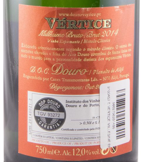 2014 Sparkling Wine Vértice Millésime Brut