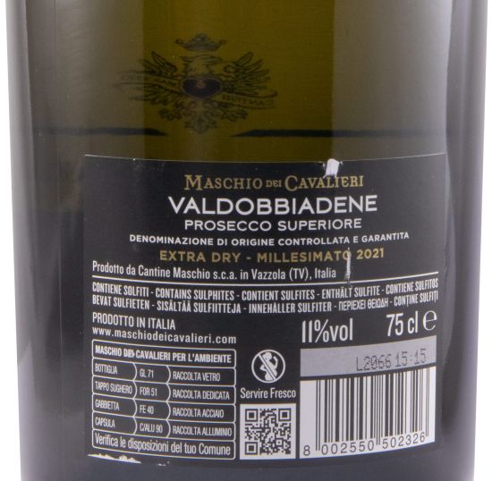 2021 Sparkling Wine Prosecco Maschio dei Cavalieri Valdobbiadene Extra Dry
