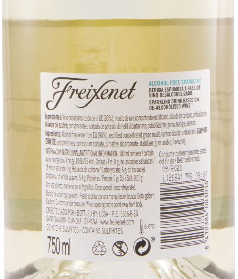 Espumante Cava Freixenet s/Álcool Bruto