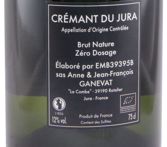Sparkling Wine Jean-François Ganevat La Combe Rotalier Crémant du Jura Brut Nature organic