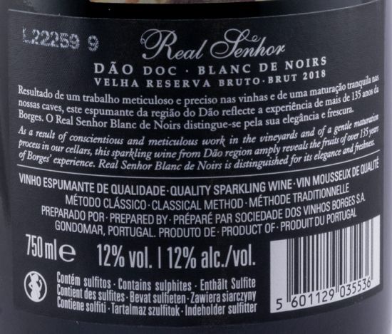 2018 Sparkling Wine Borges Real Senhor Blanc de Noirs Velha Reserva Brut