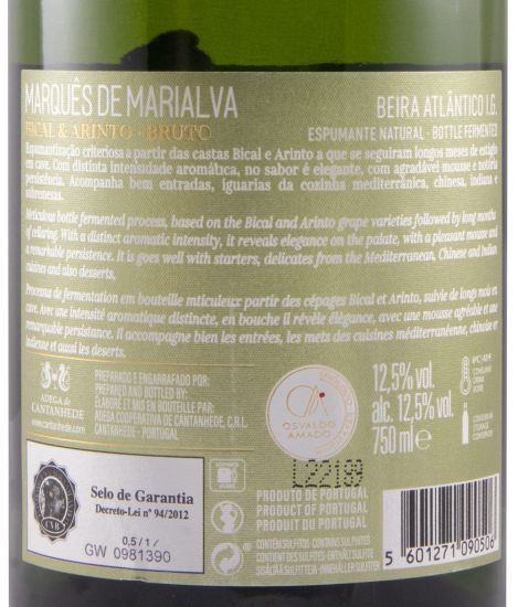 2019 Sparkling Wine Marquês de Marialva Bical & Arinto Brut