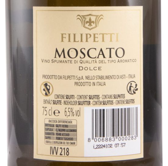 Sparkling Wine Filipetti Moscato Dolce