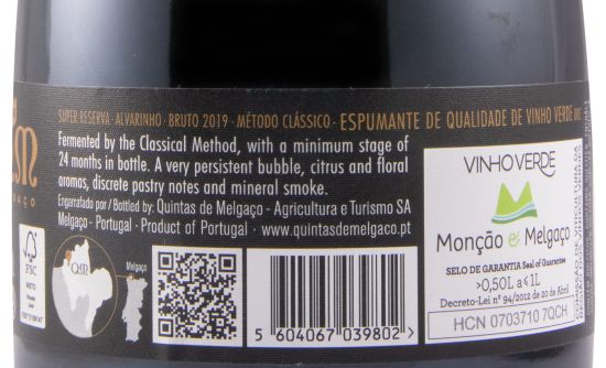 2019 Espumante Quintas de Melgaço QM Alvarinho Super Reserva Bruto