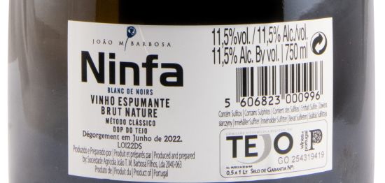 2018 Sparkling Wine Ninfa Blanc des Noirs Brut Nature