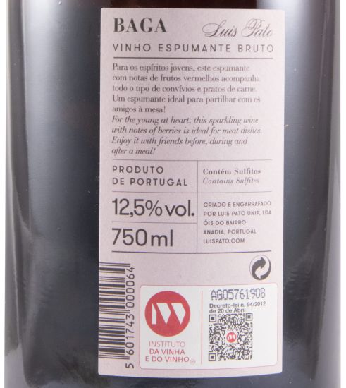 2021 Sparkling Wine Luís Pato Baga Brut rosé