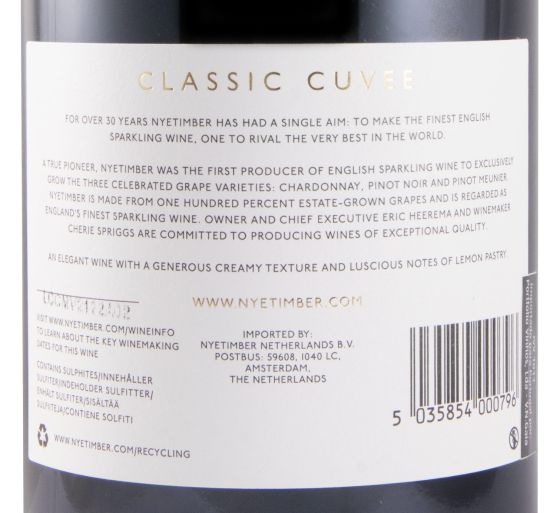 Espumante Nyetimber Classic Cuvee Multi Vintage Bruto