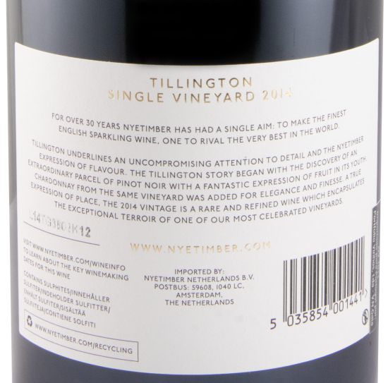 2014 Sparkling Wine Nyetimber Tillington Single Vineyard Brut