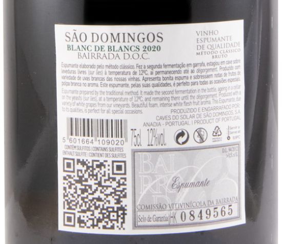 2020 Espumante Caves São Domingos Blanc de Blancs Bruto