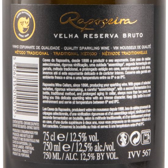 2016 Sparkling Wine Raposeira Velha Reserva Brut