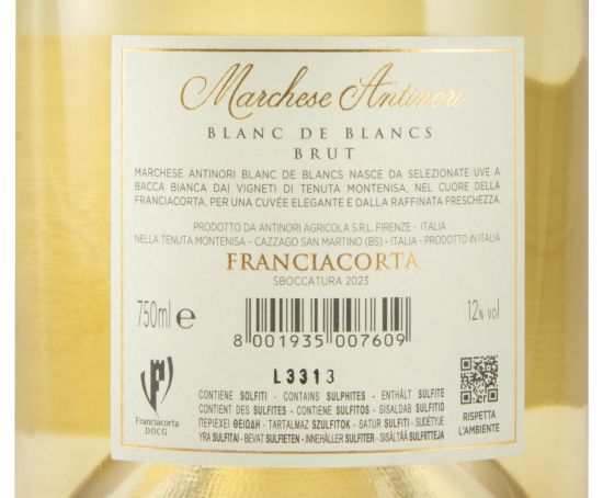 Espumante Marchese Antinori Tenuta Montenisa Blanc de Blancs Bruto Edição 2023