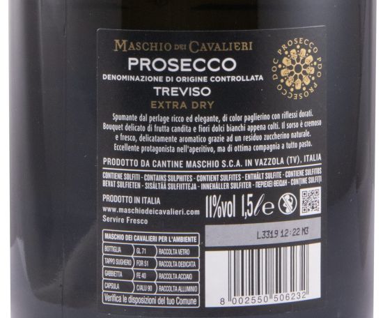 Espumante Prosecco Maschio dei Cavalieri Treviso Extra Seco 1,5L