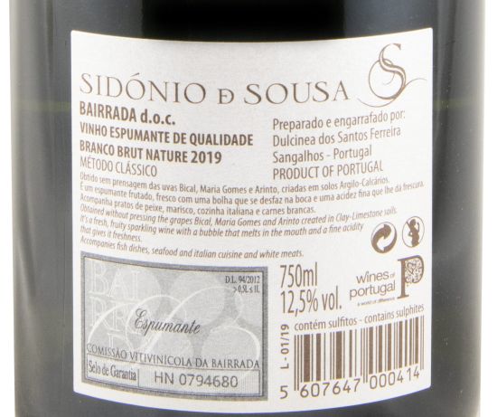 2019 Espumante Sidónio de Sousa Special Cuvée